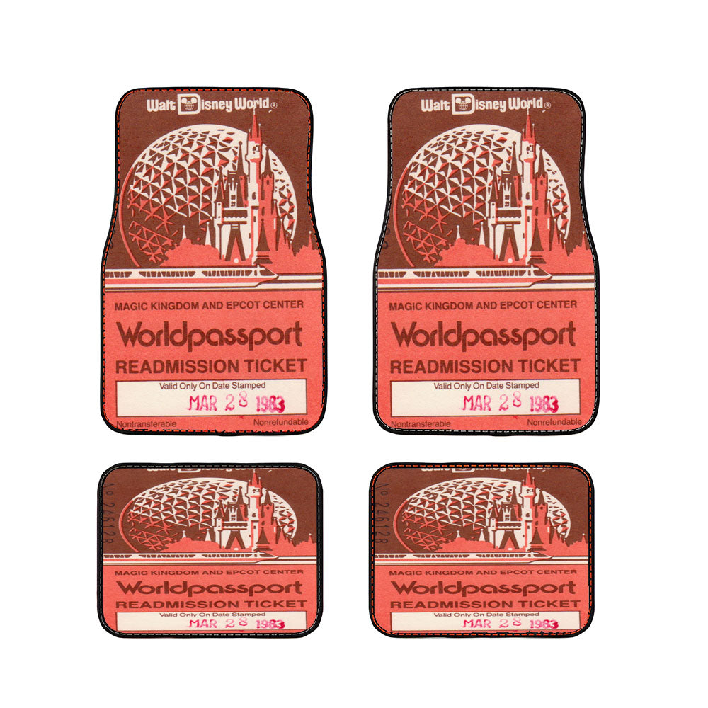 Logo Epcot Ticket Car Floor Mats Accessories