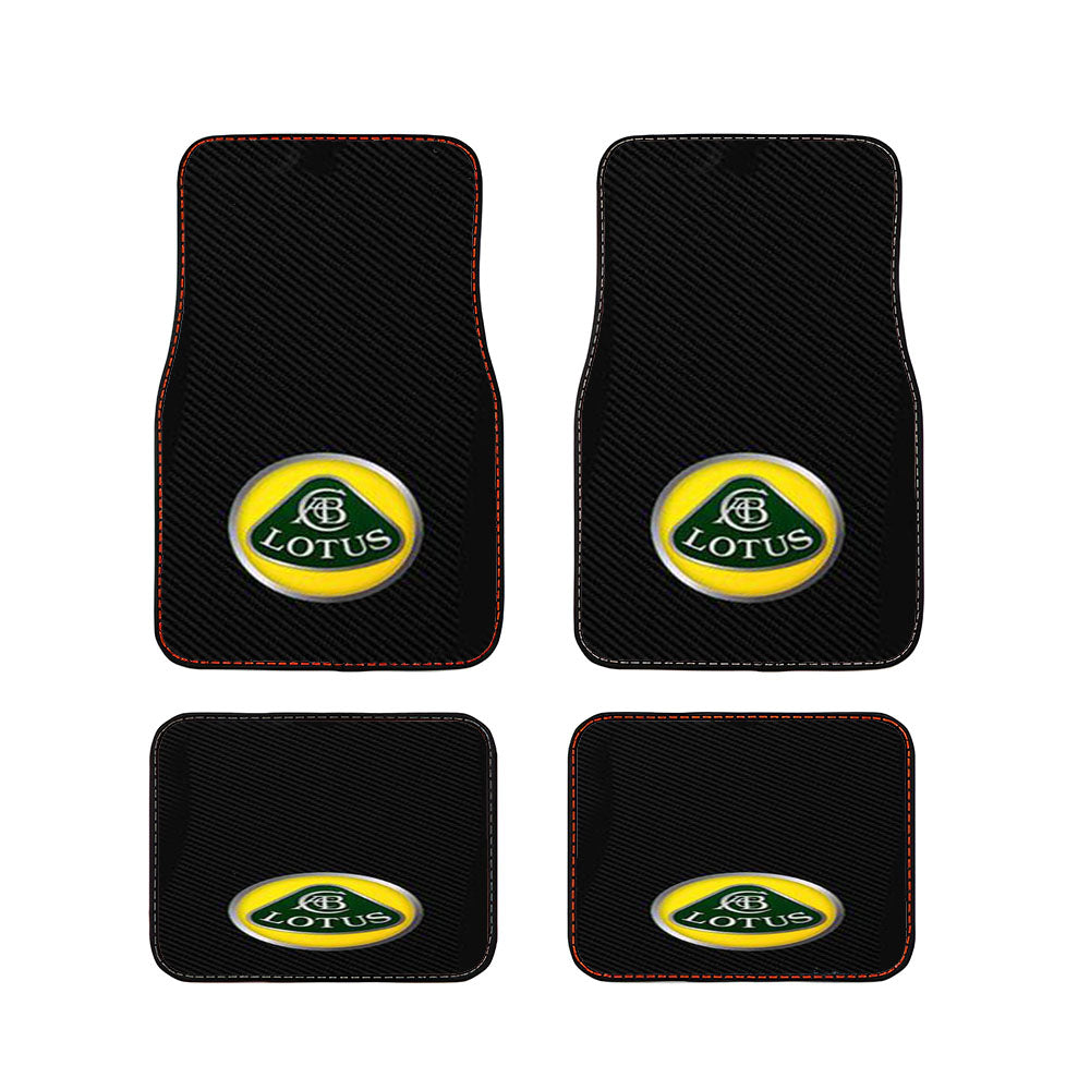 Lotus Racing Carbon Fiber Pattern Car Floor Mats Accessories