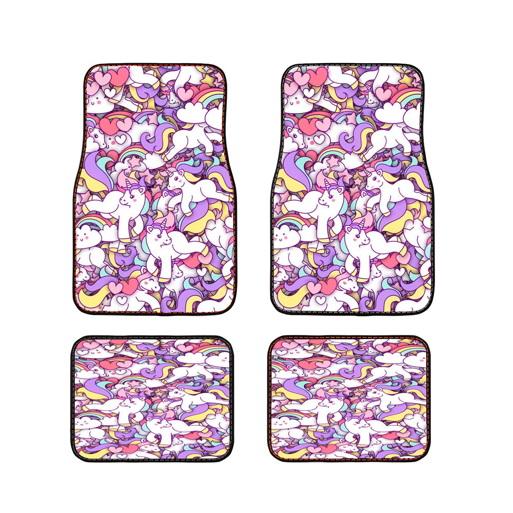 Magic Cute Unicorns Pattern Car Floor Mats Accessories