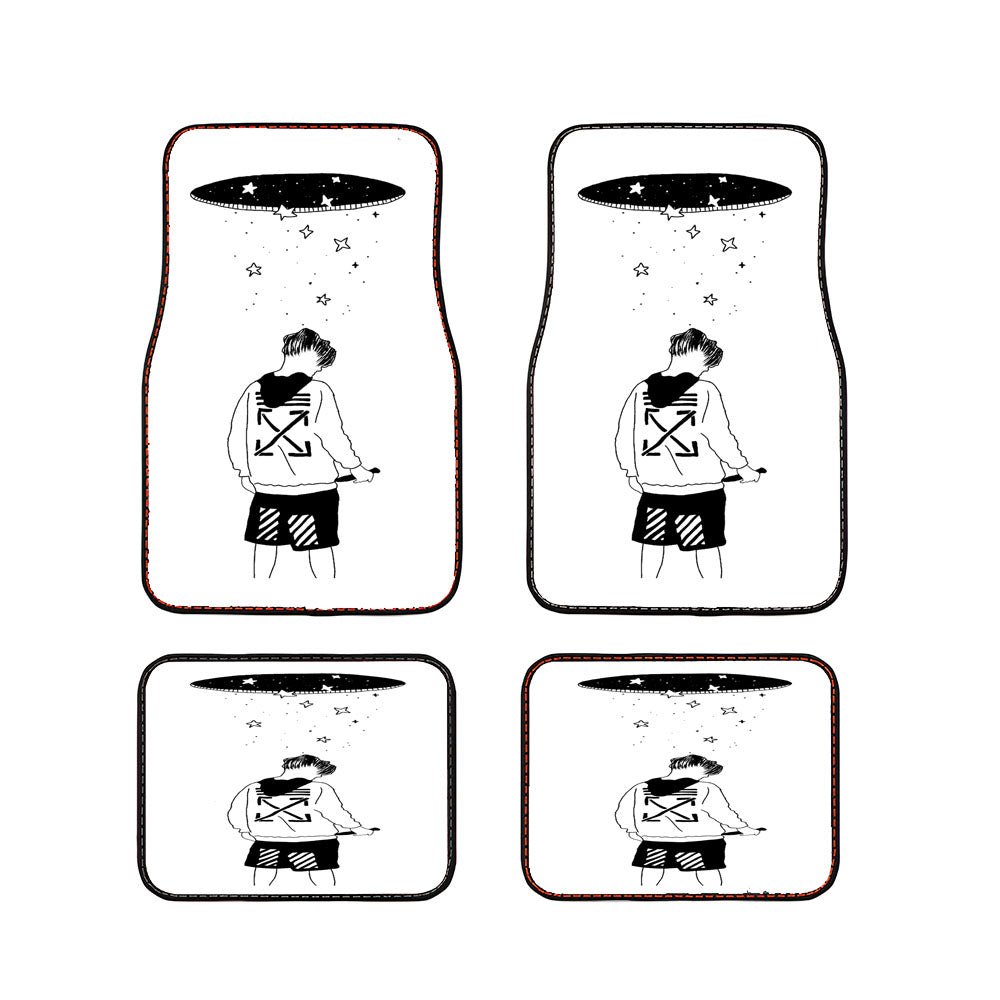Marcus Martinus Off White Car Floor Mats Accessories