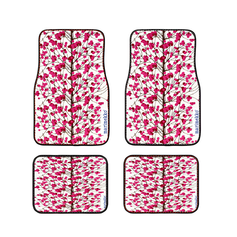 Marimekko Classic Flower Lumimarja Puuvillakangas Car Floor Mats Accessories