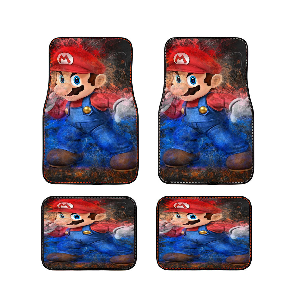 Mario Bros Fan Art Colorful Car Floor Mats Accessories