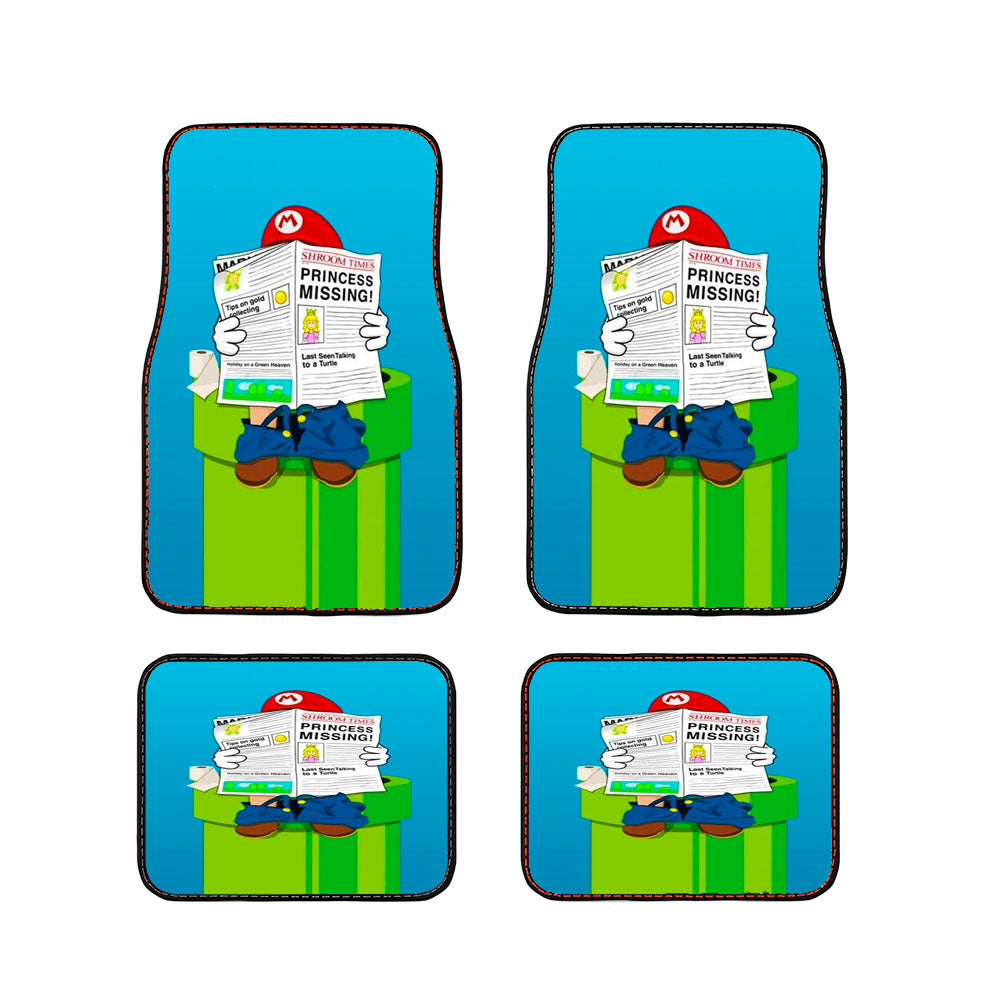 Mario Bros Pipe Toilet Car Floor Mats Accessories