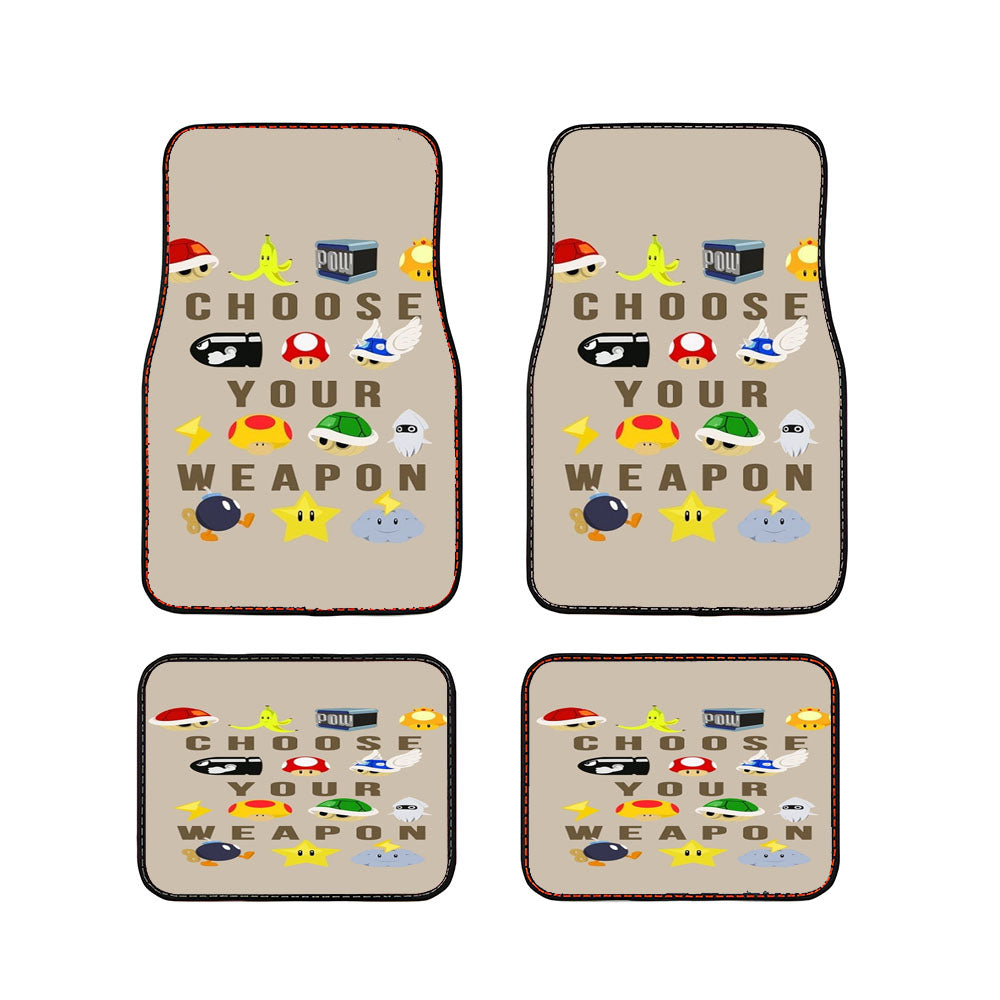 Mario Weapon Car Floor Mats Accessories
