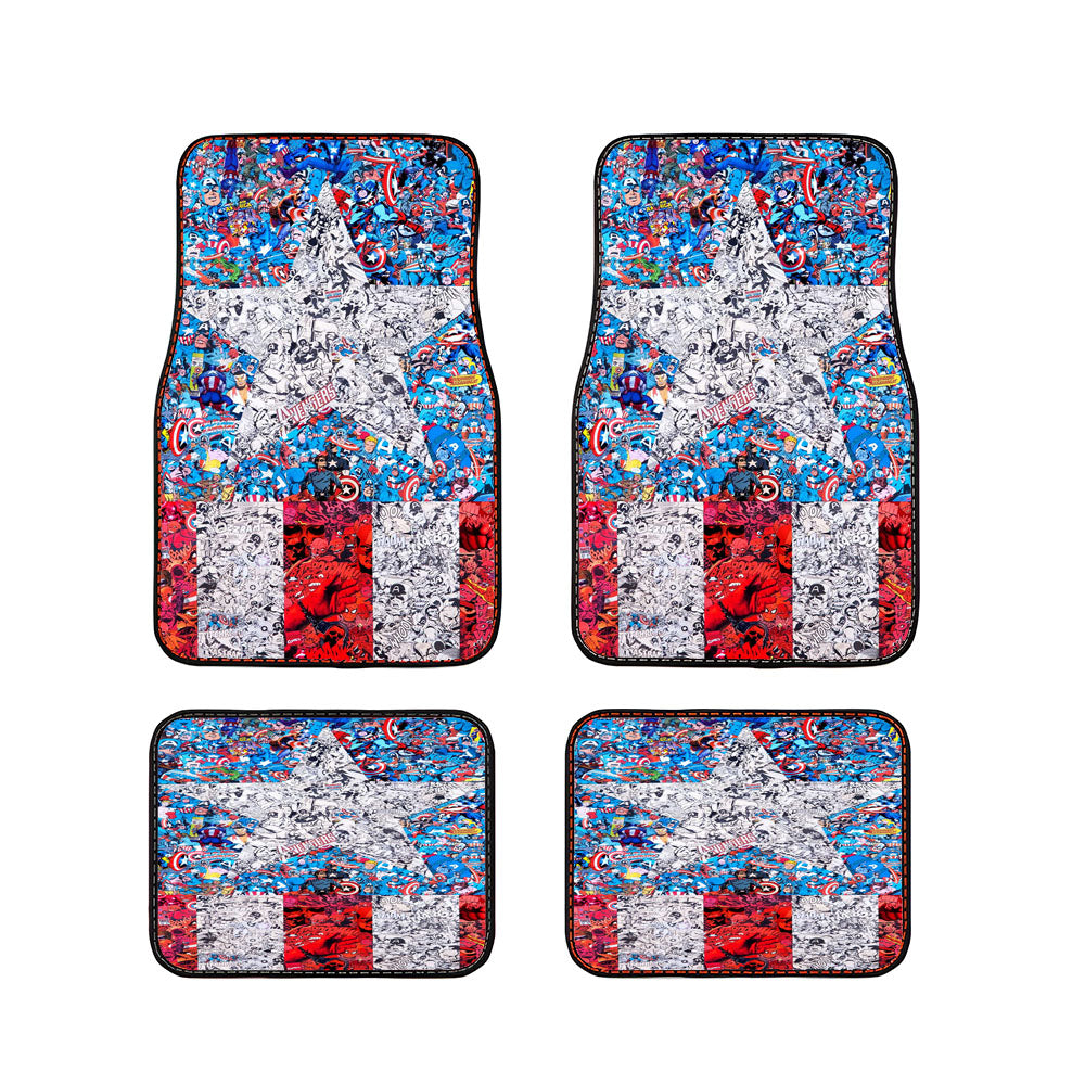 Marvel Captain America Car Floor Mats Accessories