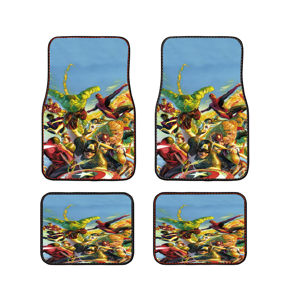 Marvel Characters Collection Art Car Floor Mats Accessories