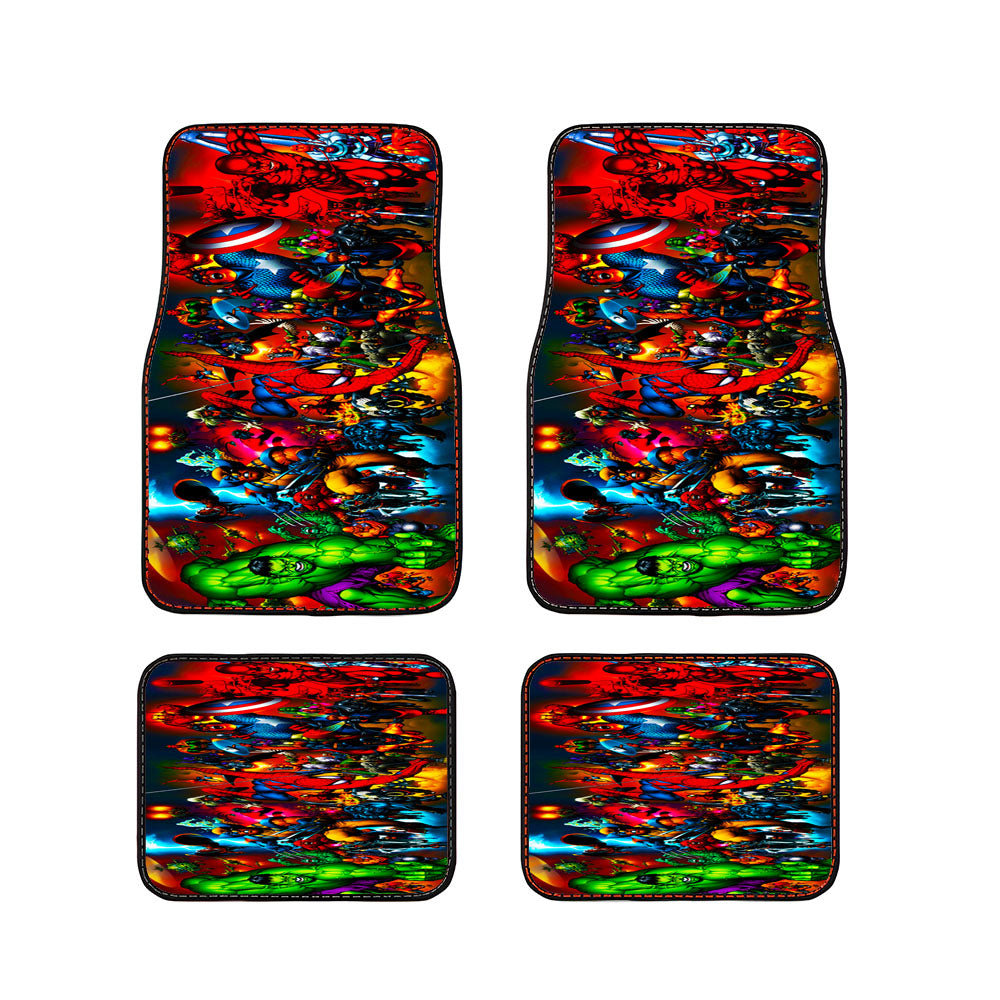 Marvel Heroes Collage Car Floor Mats Accessories