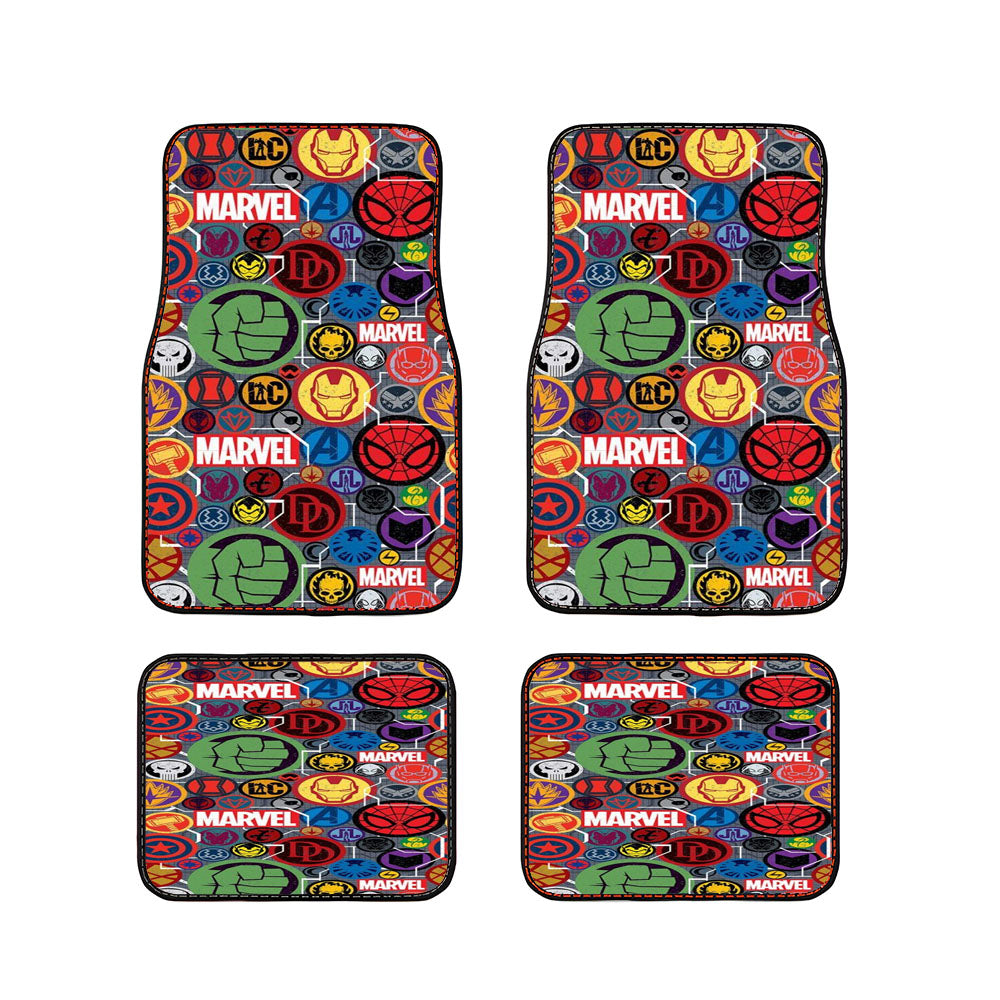 Marvel Super Hero Logo Colleges Car Floor Mats Accessories