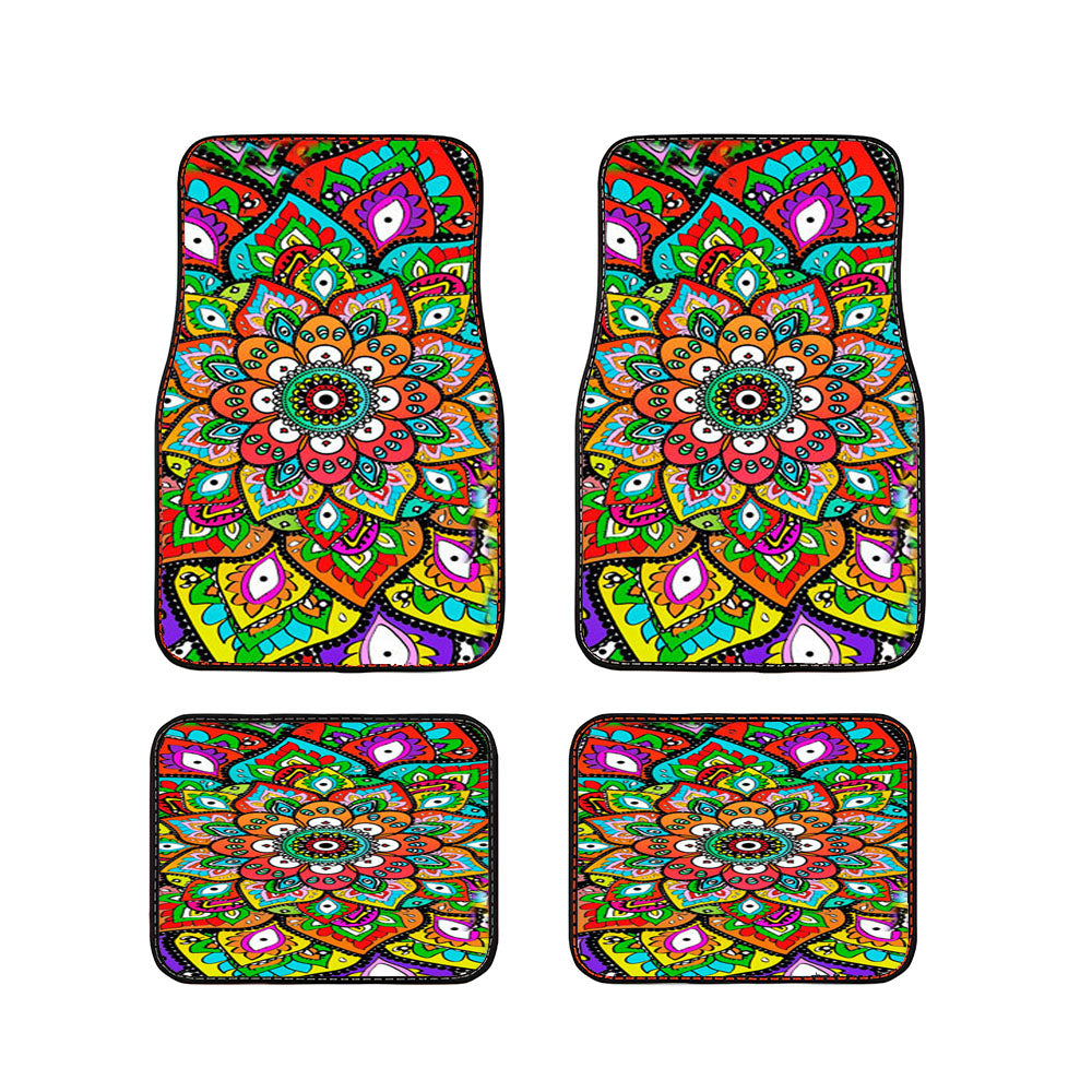 Mehndi Pattern Car Floor Mats Accessories