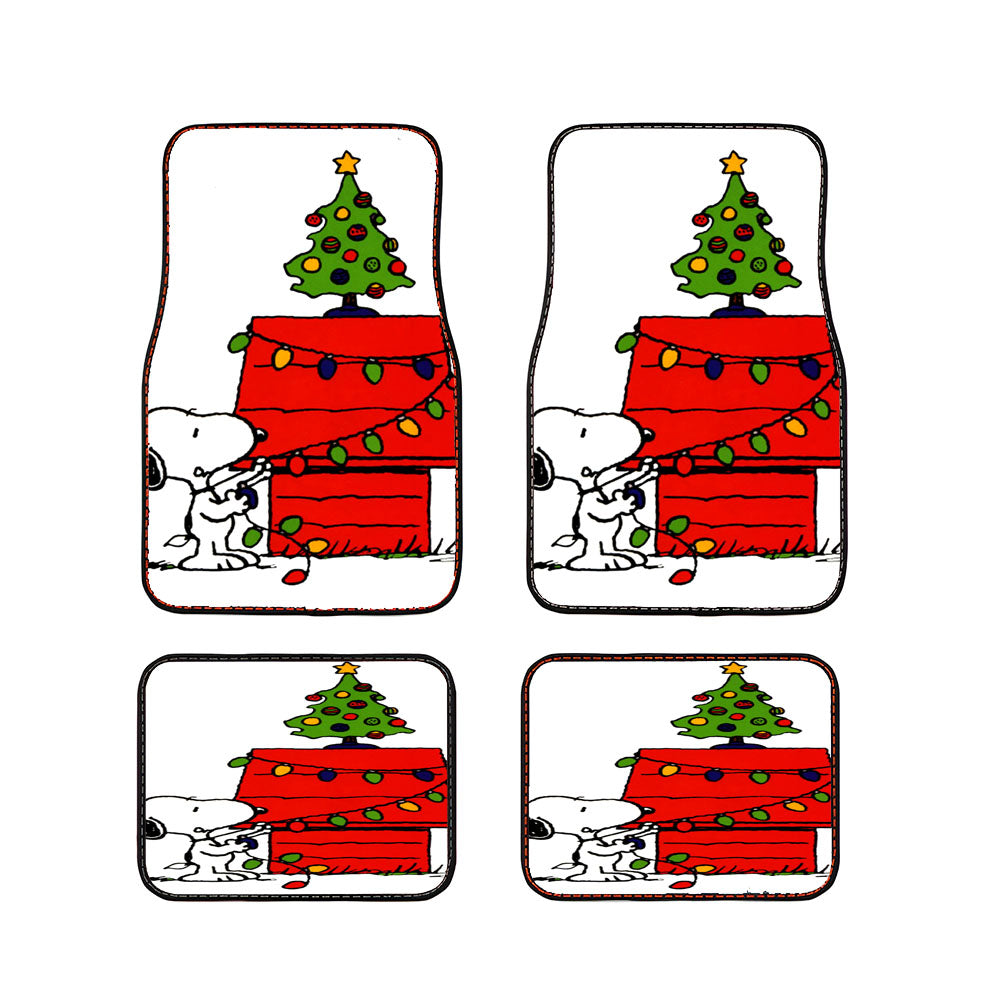 Merry Christmas Snoopy Car Floor Mats Accessories