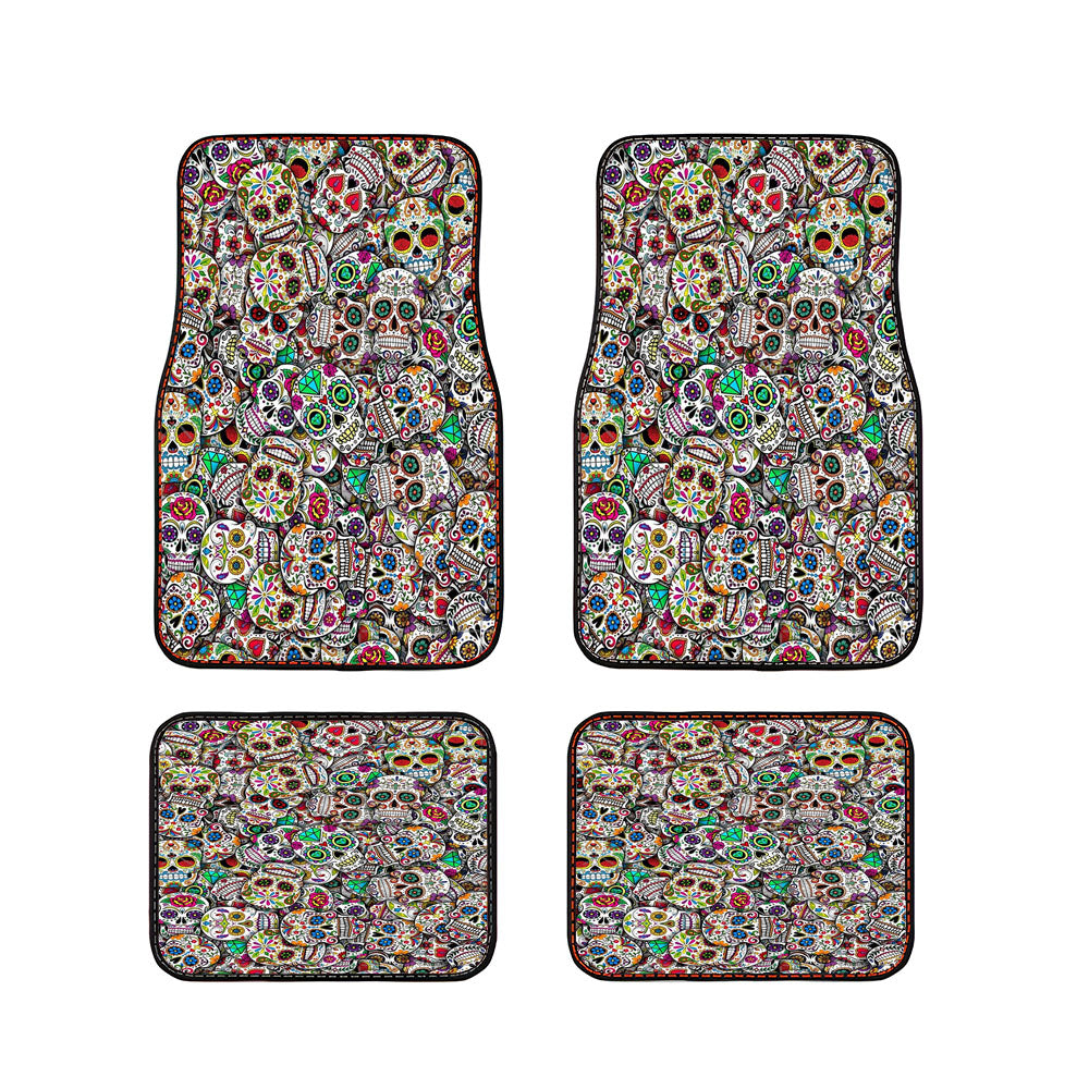 Mexican Sugar Skulls Grateful Dead Car Floor Mats Accessories