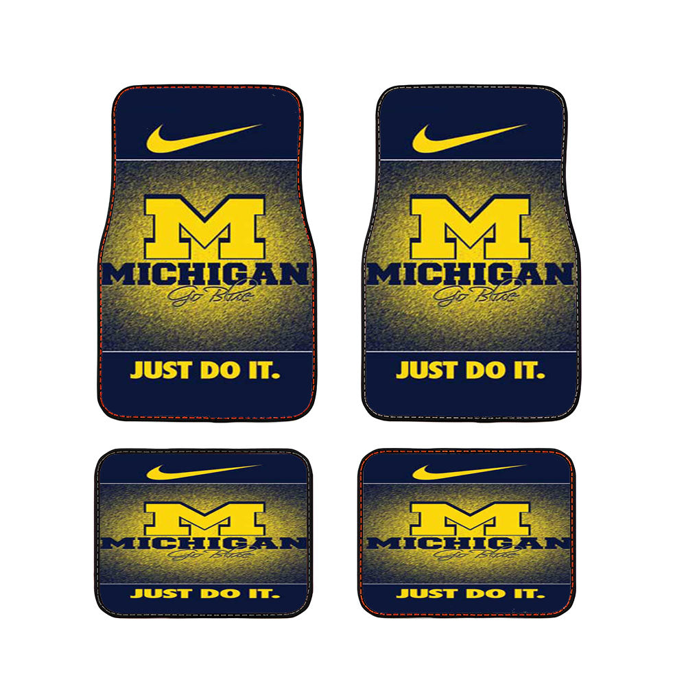 Michigan Wolverines Go Blue Car Floor Mats Accessories