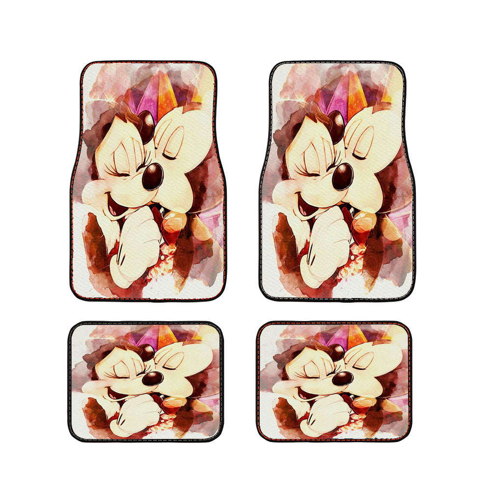 Mickey And Minnie Mouse Watercolour Car Floor Mats Accessories