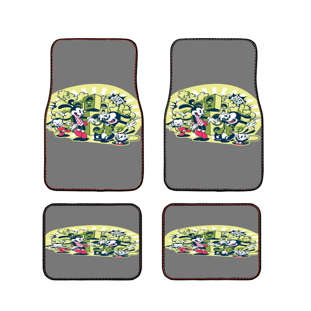 Mickey Mouse Dance Hiphop Style Cartoon Illustr Car Floor Mats Accessories