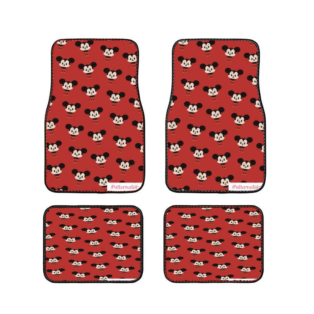 Mickey Mouse Minimalist Pattern Car Floor Mats Accessories
