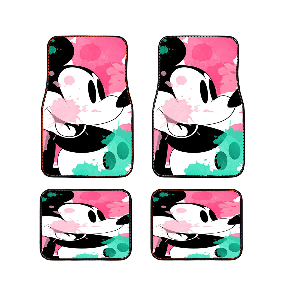 Mickey Mouse Splash Paint Car Floor Mats Accessories
