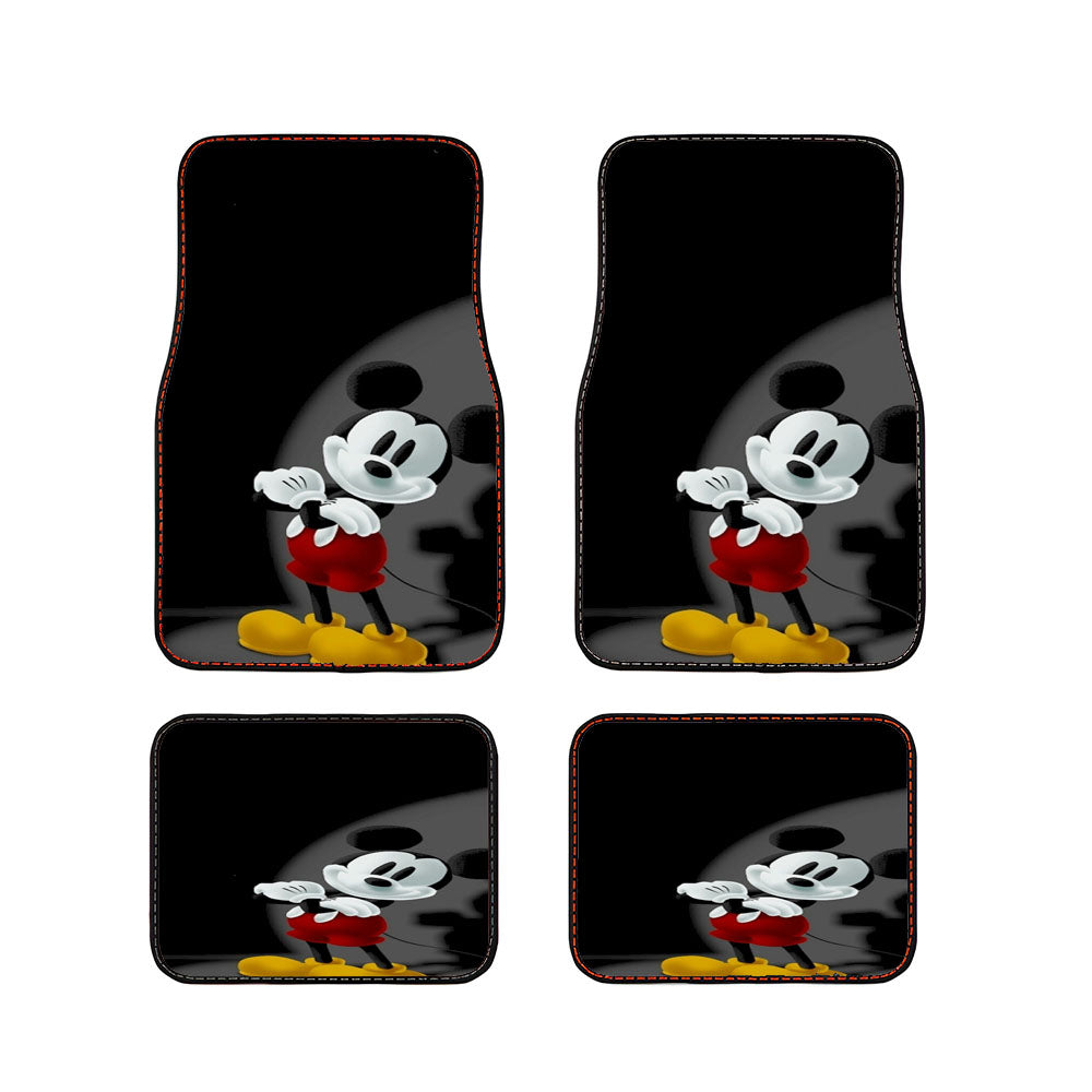 Mickey Mouse Spotlight Black Car Floor Mats Accessories