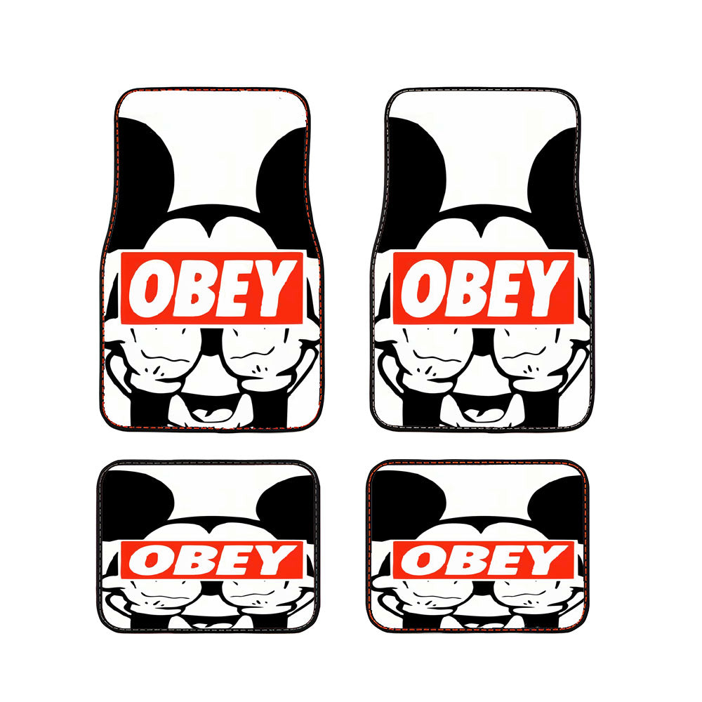 Mickey Obey Style Car Floor Mats Accessories