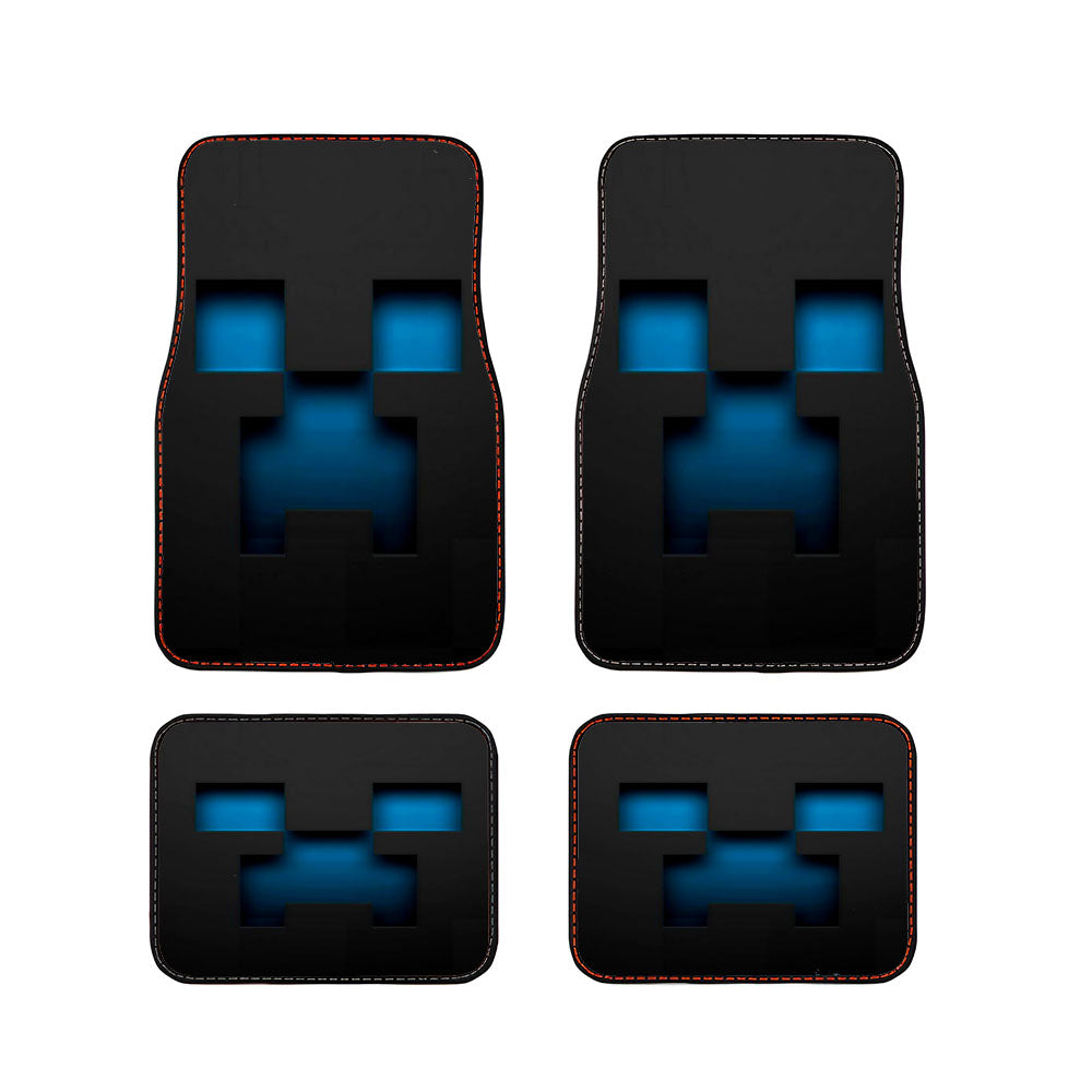 Minecraft Blue Creeper Car Floor Mats Accessories