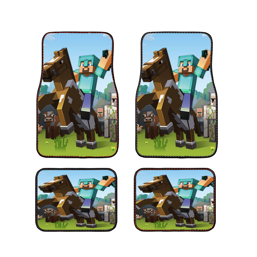 Minecraft Diamond Warrior Car Floor Mats Accessories