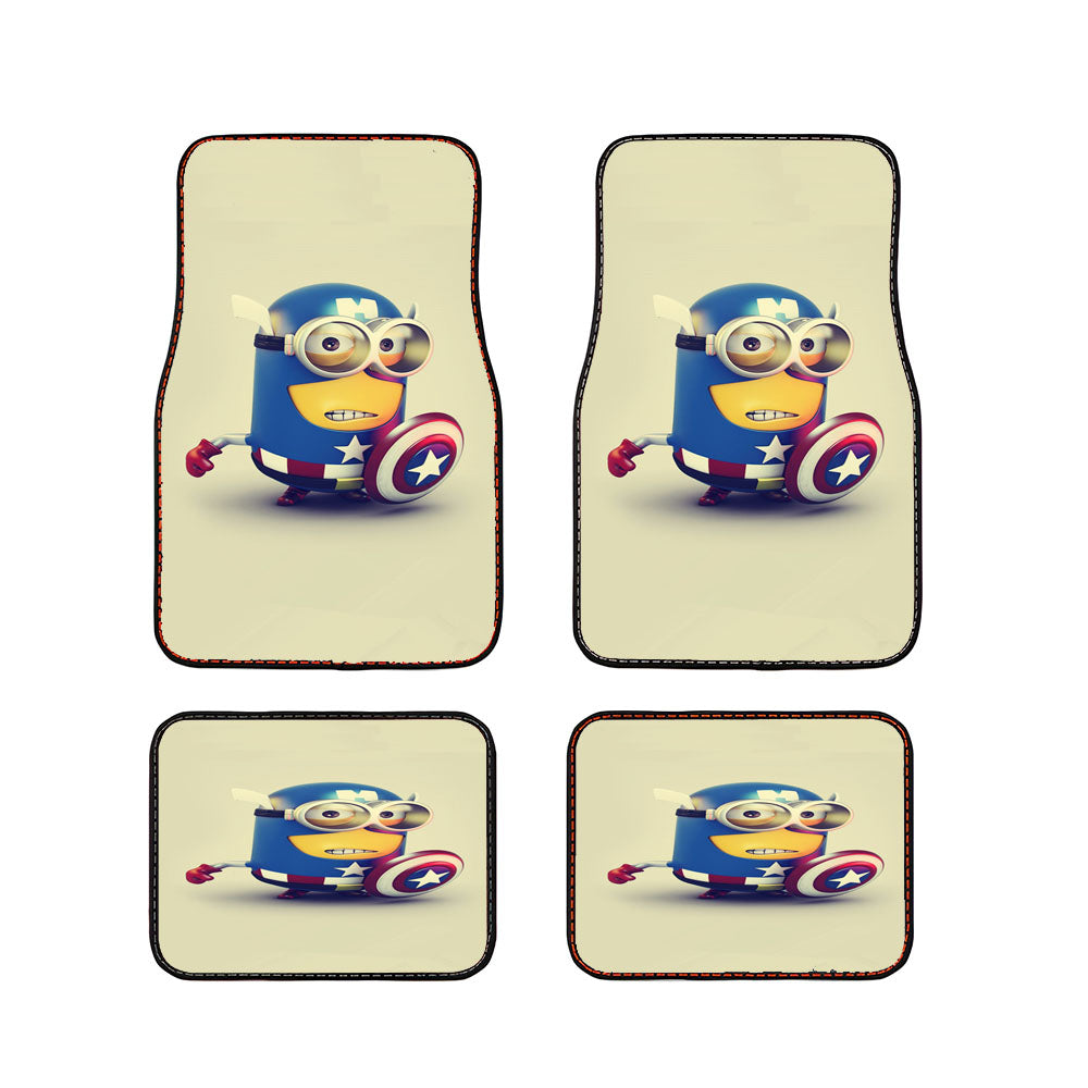 Minion Captain America D Car Floor Mats Accessories