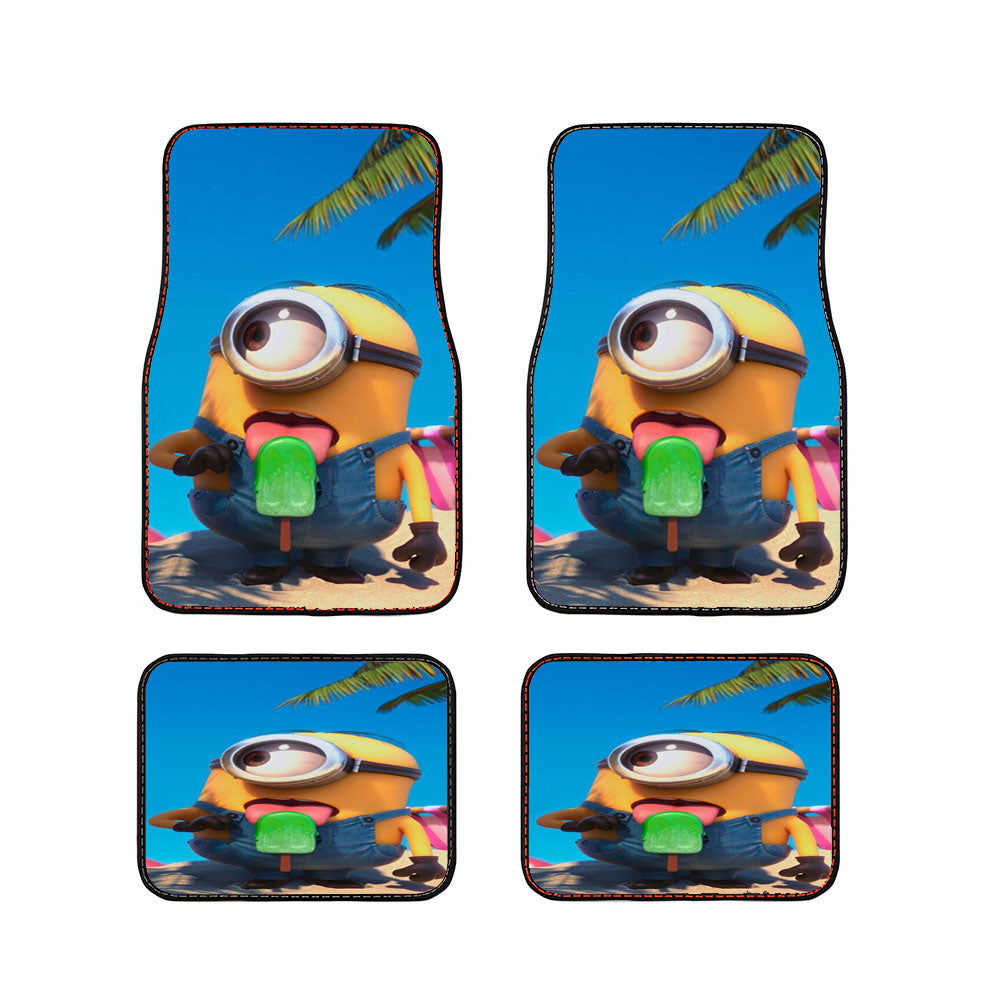 Minion Eat Ice Cream Car Floor Mats Accessories