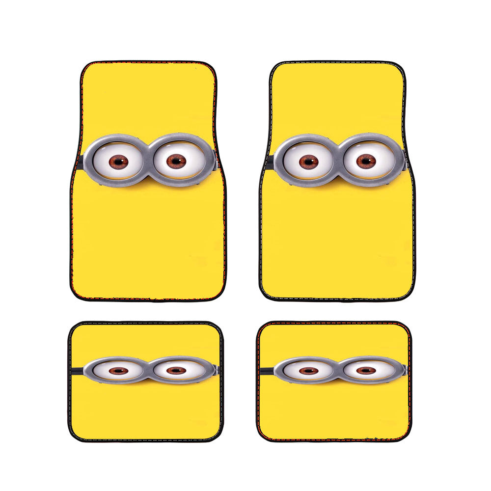 Minion Eyeglasses Car Floor Mats Accessories