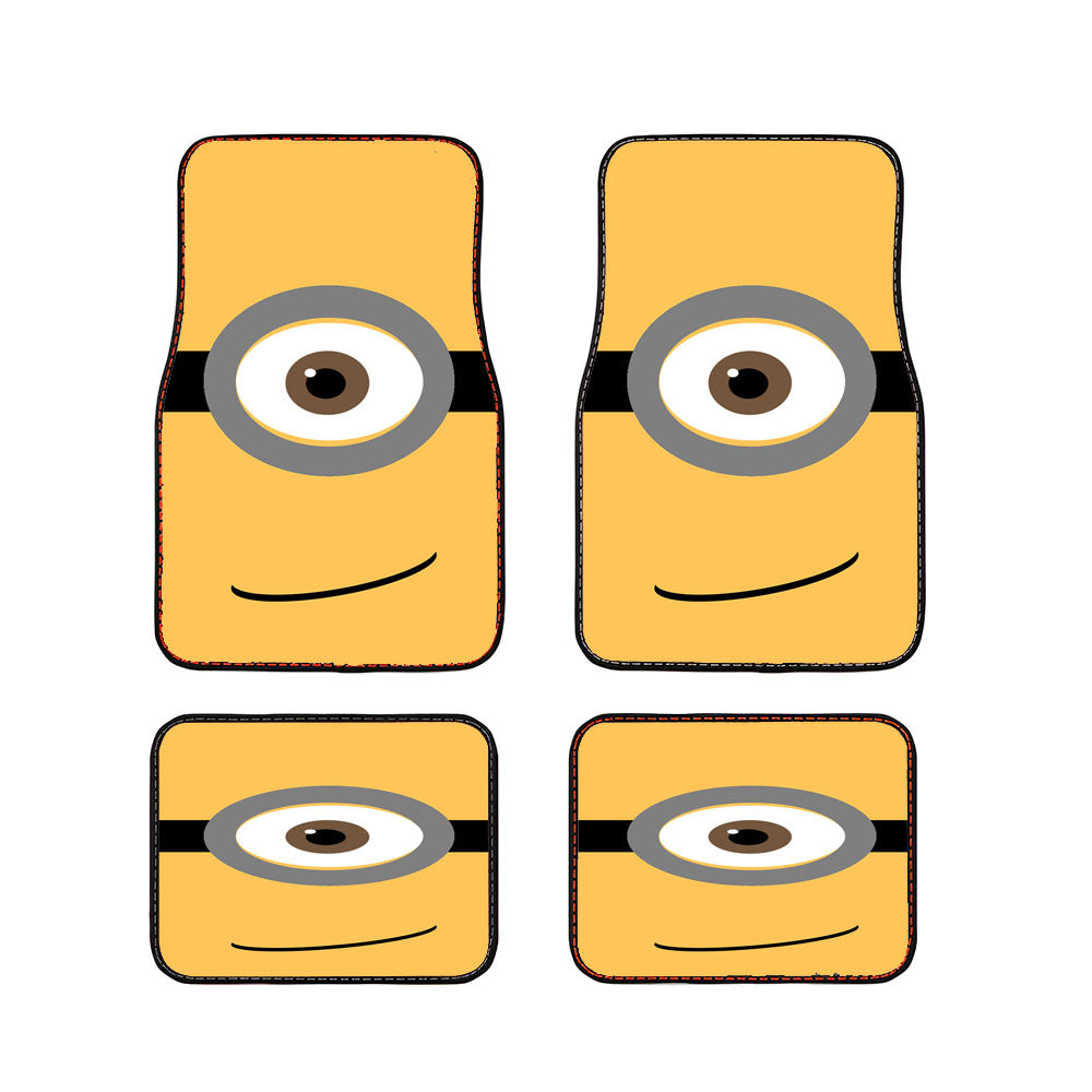 Minion Flat Eye Car Floor Mats Accessories