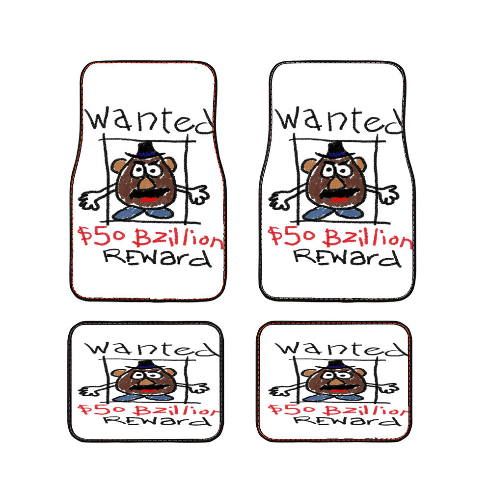 Mr Potato Head Wanted Car Floor Mats Accessories