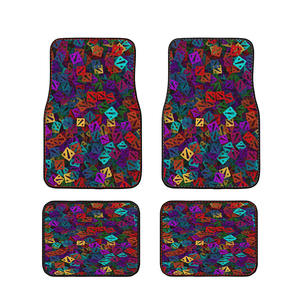 Multicolor Dota Logo Pattern Car Floor Mats Accessories