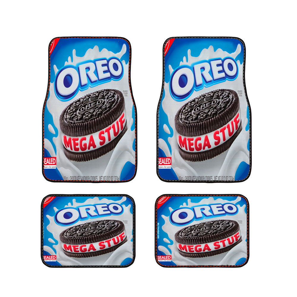 Nabisco Oreo Mega Stuf Chocolate Sandwich Cookies Car Floor Mats Accessories