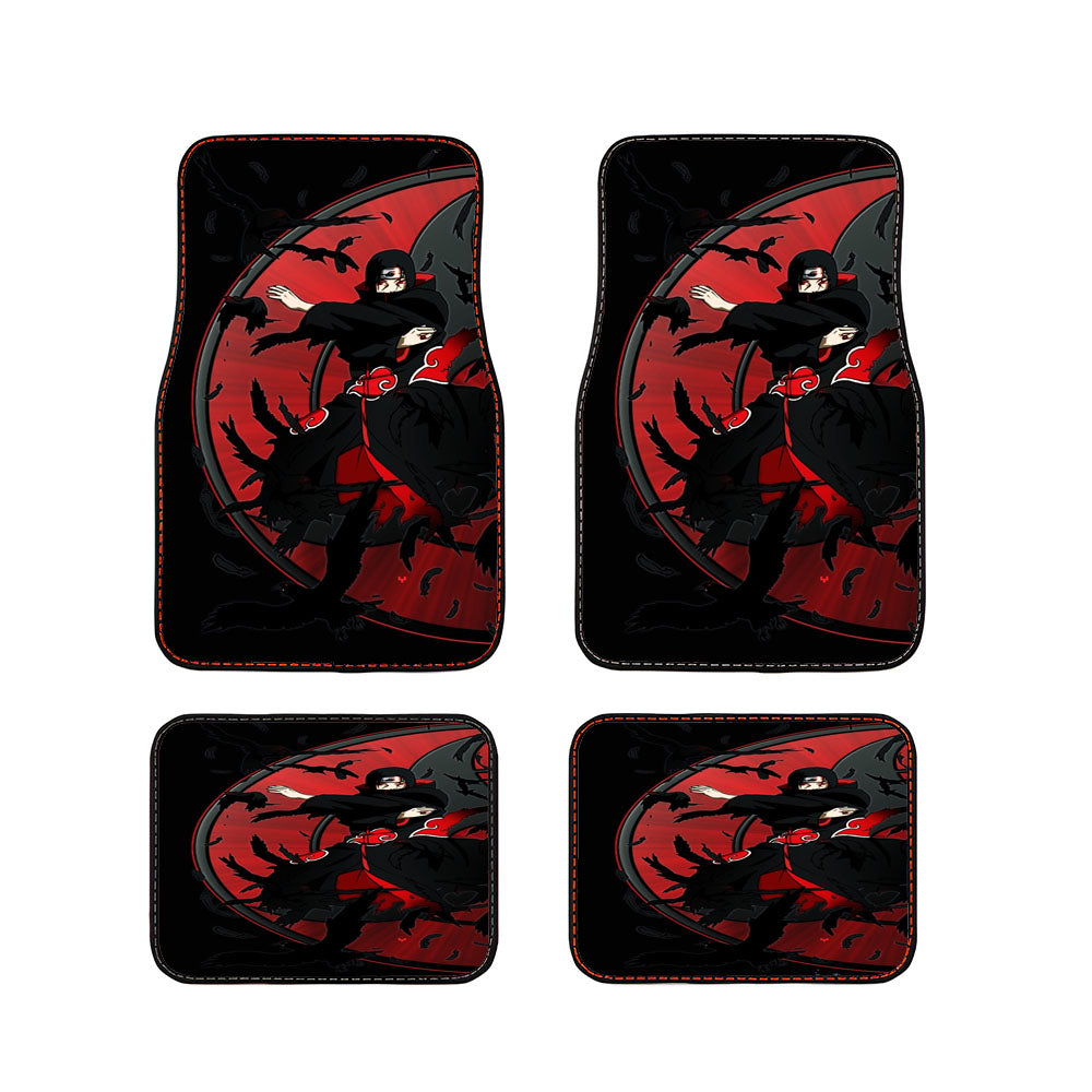 Naruto Shippuden Akatsuki Uchiha Itachi Sharingan Anime Boys Crows Car Floor Mats Accessories