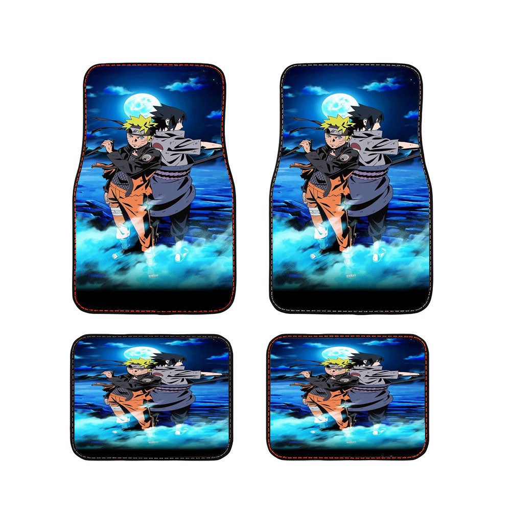 Naruto X Sasuke Fight Under Blue Moon Car Floor Mats Accessories