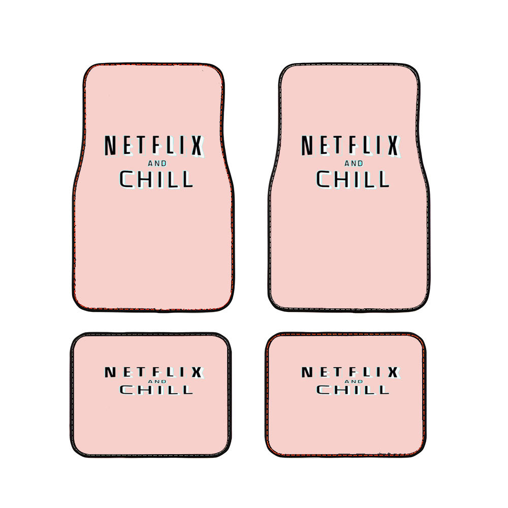 Netflix And Chill Pink Car Floor Mats Accessories