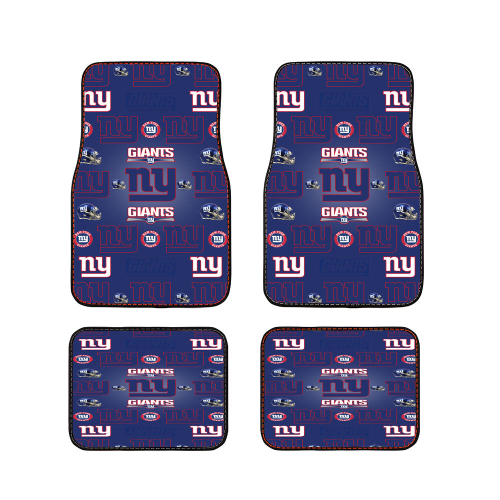 New York Giants Logo Pattern Blue Car Floor Mats Accessories