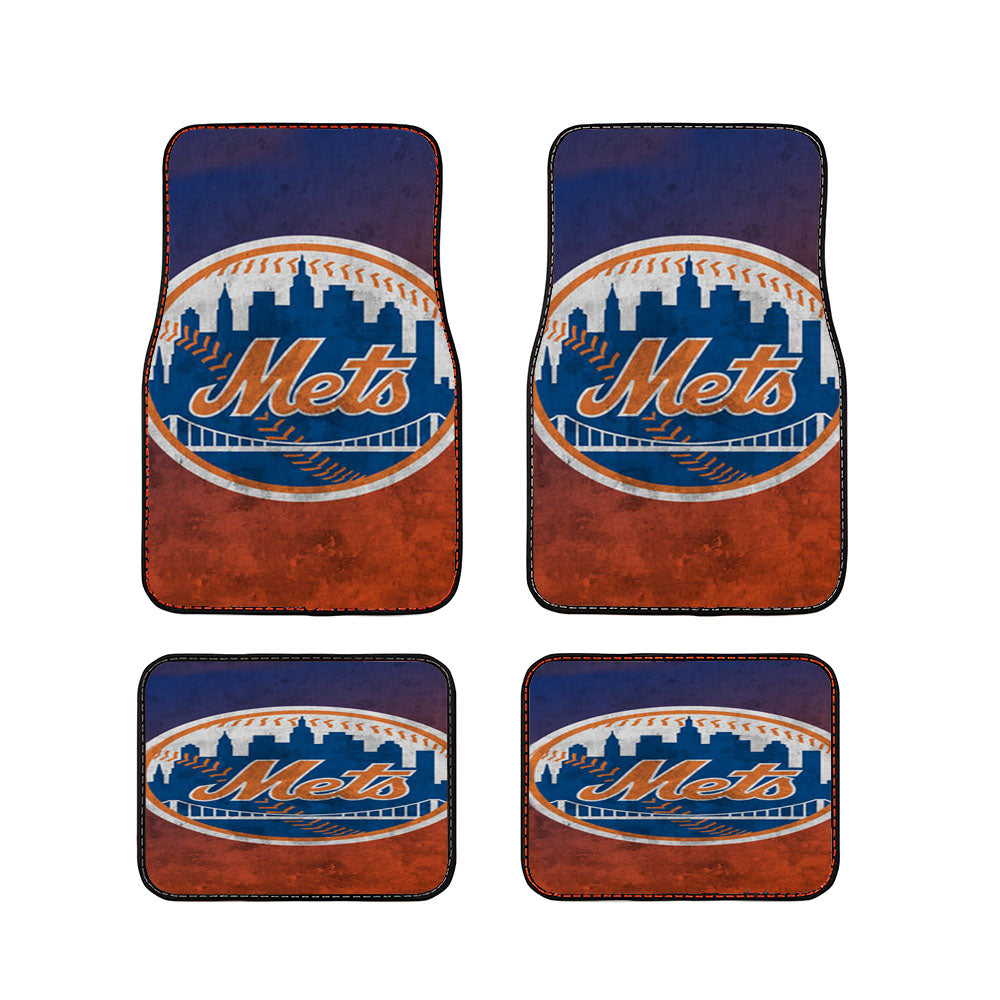 New York Mets Texture Car Floor Mats Accessories