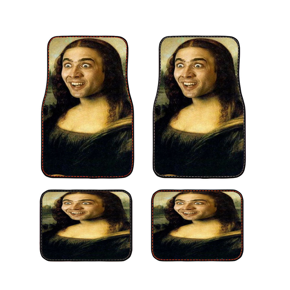 Nicolas Cage As Mona Lisa Car Floor Mats Accessories