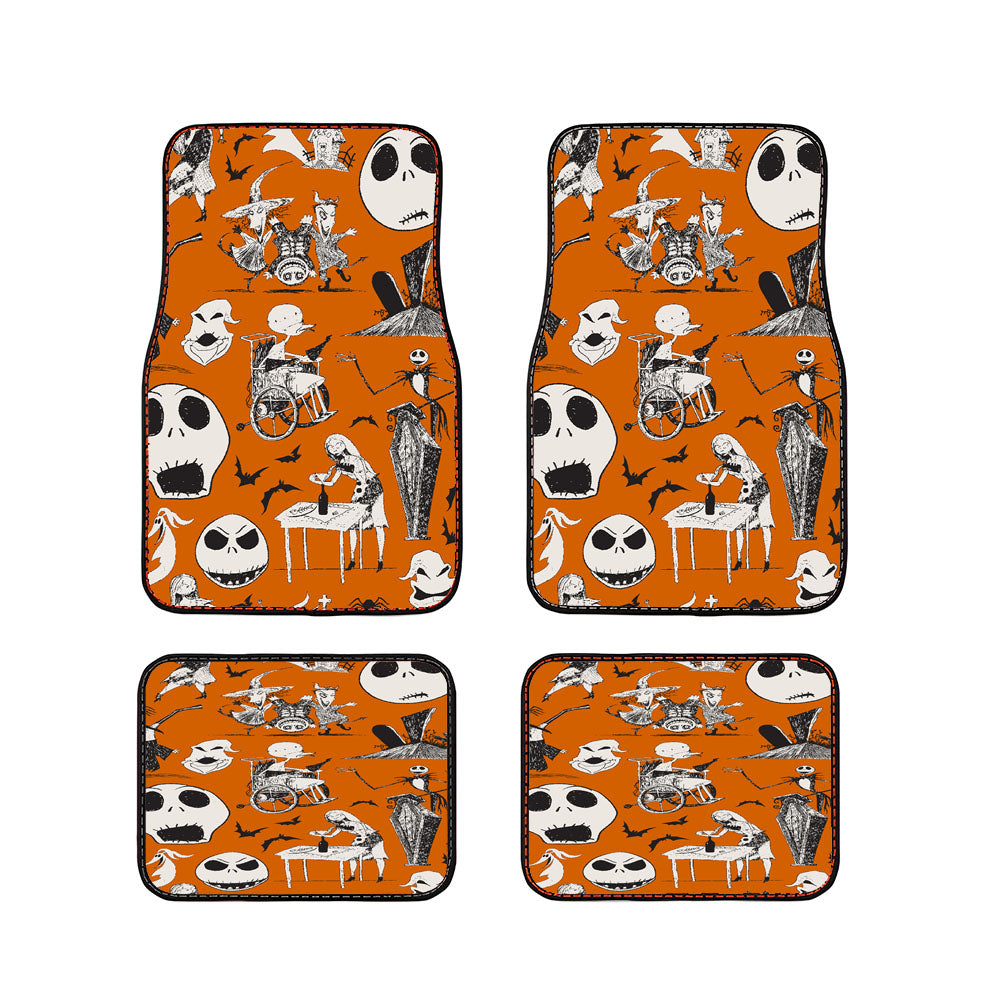 Nightmare Before Christmas Halloween Cotton Fabric Car Floor Mats Accessories