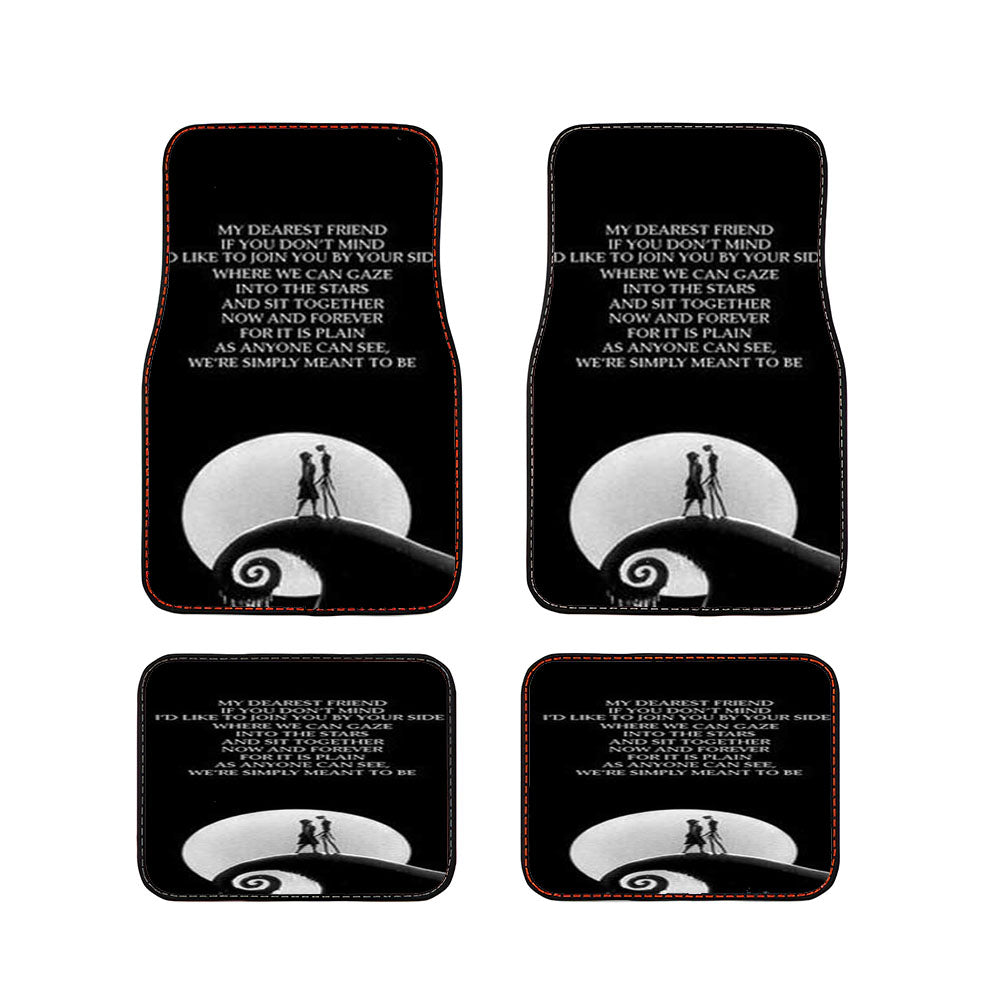 Nightmare Before Christmas Moon Quote Car Floor Mats Accessories