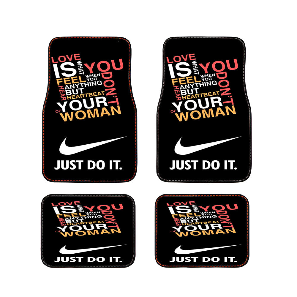 Nike Just Do It Love Quote Car Floor Mats Accessories