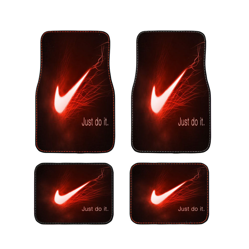 Nike Just Do It Red Aura Logo Car Floor Mats Accessories