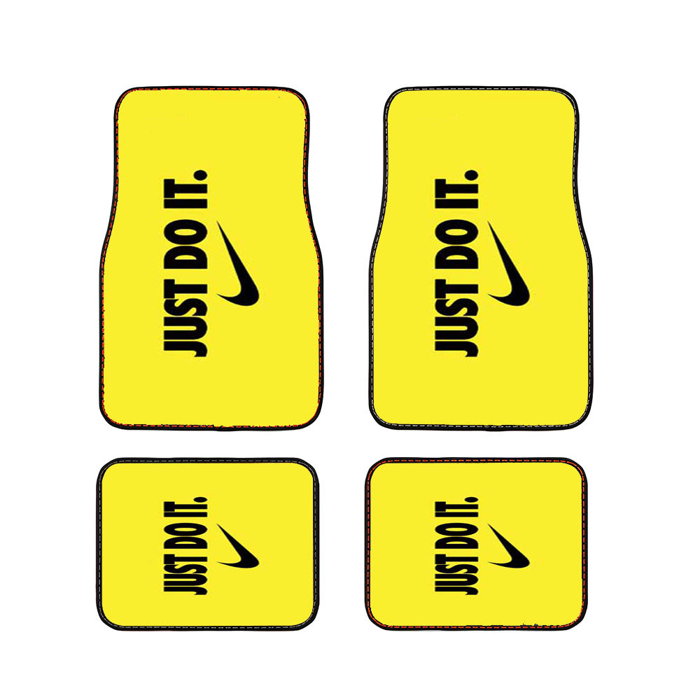 Nike Just Do It Yellow Car Floor Mats Accessories