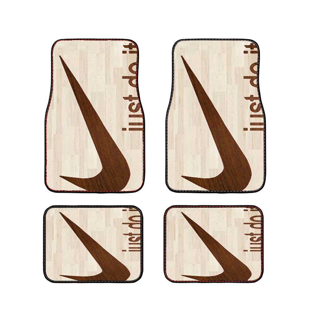 Nike Logo Wooden Car Floor Mats Accessories