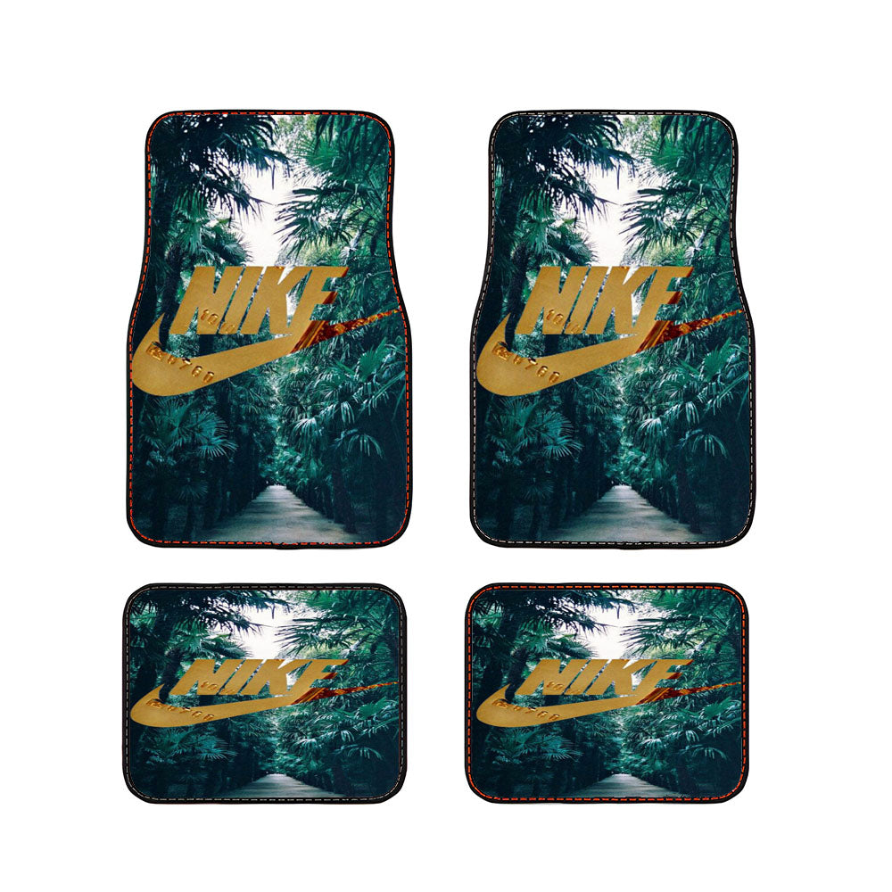Nike Palm Gold Car Floor Mats Accessories