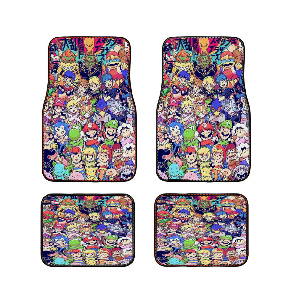 Nintendo All Game Crossover Car Floor Mats Accessories