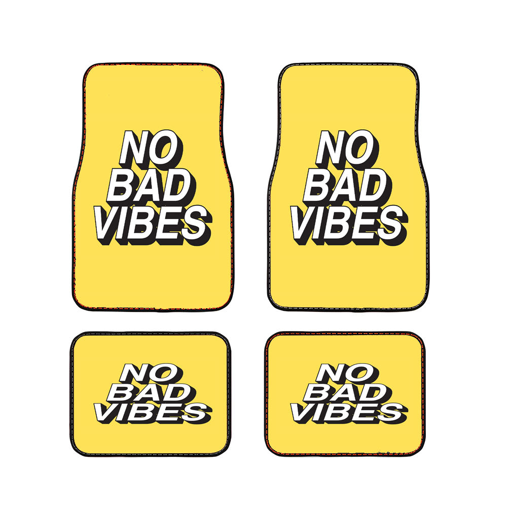 No Bad Vibes Car Floor Mats Accessories