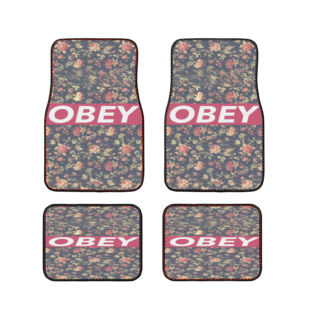 Obey Floral Car Floor Mats Accessories