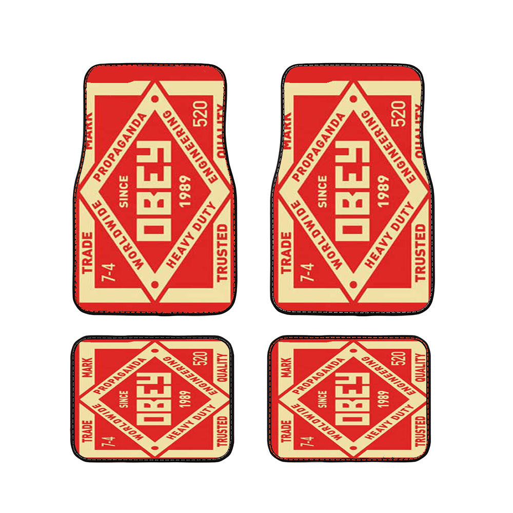 Obey Logo Car Floor Mats Accessories