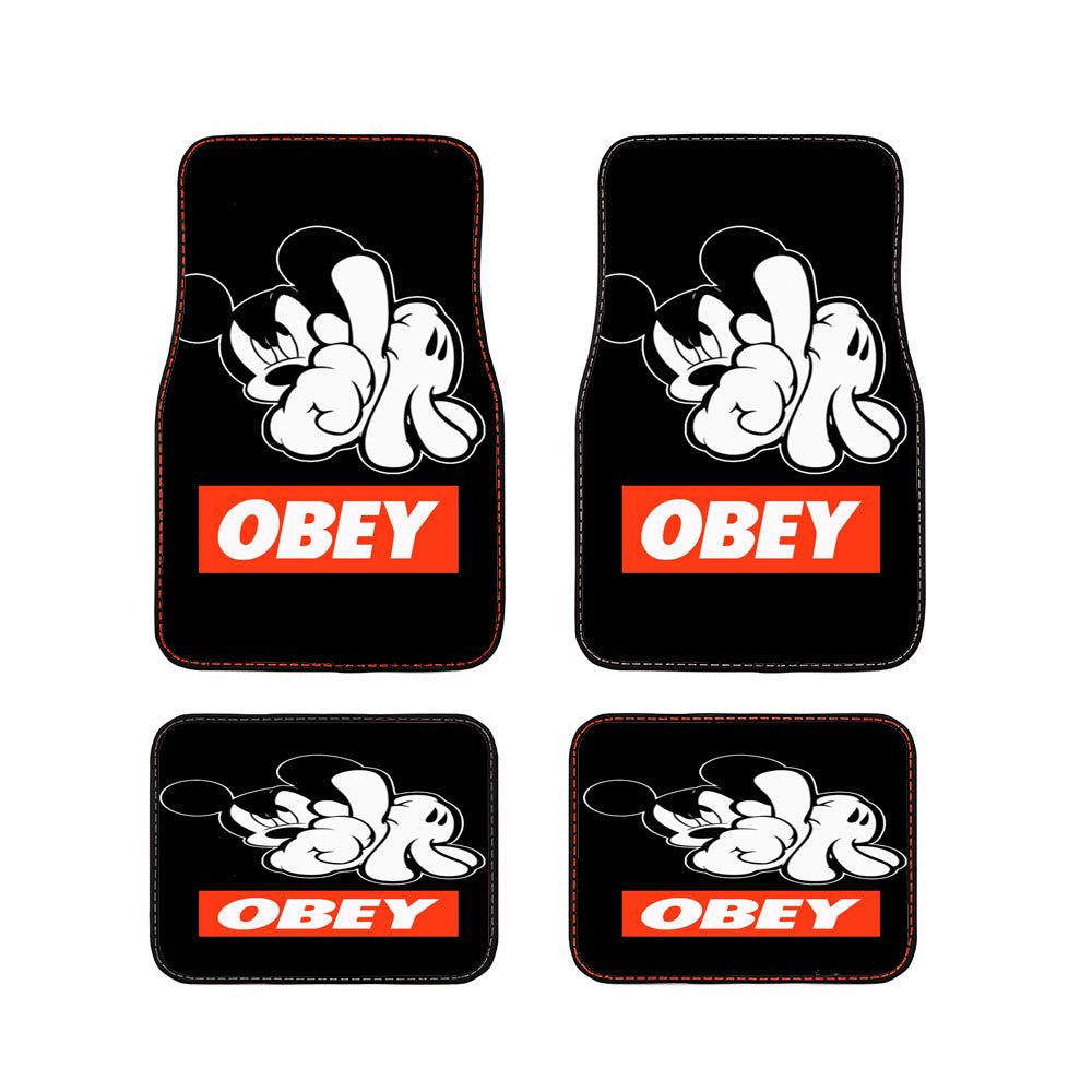 Obey Mickey Mouse Car Floor Mats Accessories