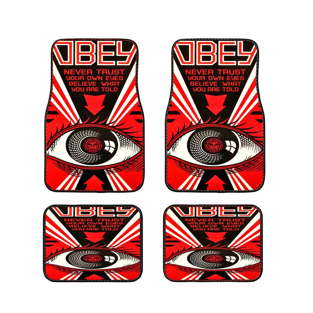 Obey Never Trust Your Own Eyes Car Floor Mats Accessories